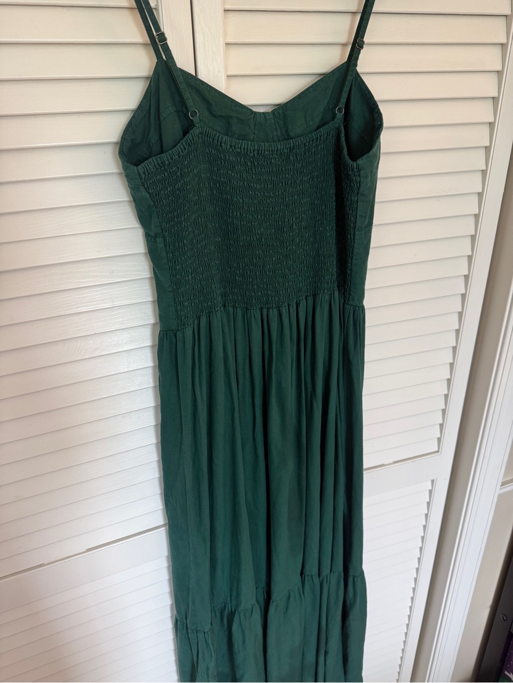 Dark Green Spaghetti Strap Maxi Dress - Picture 5 of 8